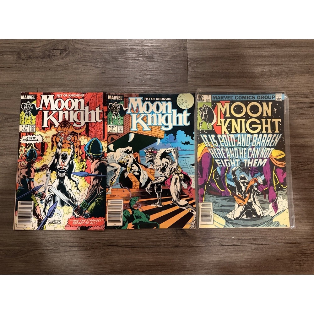 Moon Knight Comic Lot Fist of Khonshu 1 2 Vintage Vol 1 7 Marvel Comics Set
